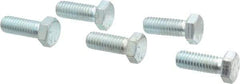 Made in USA - 3/8-16 UNC, 1" Length Under Head Hex Head Cap Screw - Fully Threaded, Grade 5 Steel, Zinc-Plated Finish, 9/16" Hex - Apex Tool & Supply