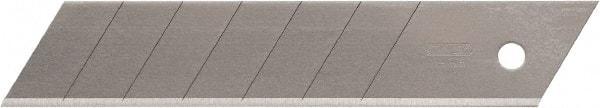 Stanley - 10 Piece Carbon Steel Snap-off Blade - 5-7/16" Blade Length, 0.027" Blade Thickness - Apex Tool & Supply