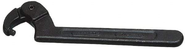 Martin Tools - 4-1/2" to 6-1/4" Capacity, Adjustable Pin Spanner Wrench - 12-1/8" OAL, 1/4" Hook Pin Height - Apex Tool & Supply