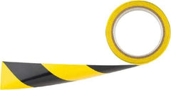 Irwin - Black & Yellow Striped PVC Tape - 2" Wide x 54' Long, General Traffic - Apex Tool & Supply