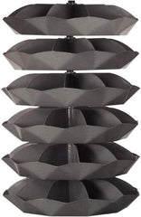Durham - 3,000 Lb Capacity, 22" Deep x 69-1/2" High, Rotating Bin Rack - 1 Side, Gray Steel Bins - Apex Tool & Supply