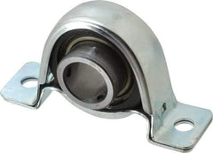 Browning - 1" ID, 4-5/8" OAL x 2-19/32" OAH Set Screw Locking Pillow Block - 1,651 Lb Static Cap, 2,801 Lb Dyn Cap, 3-3/4" Btw Mnt Hole Ctrs, 1-5/16" Base-to-Ctr Ht, Stamped Steel - Apex Tool & Supply