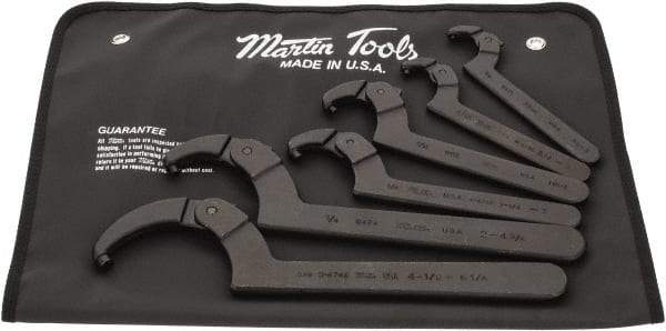 Martin Tools - 3/4" to 6-1/4" Capacity, Pin Spanner Wrench Set - Adjustable - Apex Tool & Supply