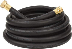 Parker - 25' Long Contractor Hose - 5/8" Diam, 3/4" GHT, Rubber, 100 psi, Black - Apex Tool & Supply