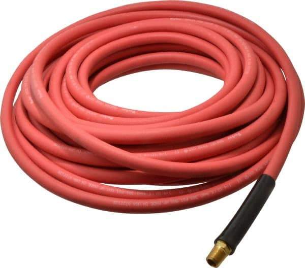 Parker - 1/4" ID x 1/2" OD 50' Long Multipurpose Air Hose - MNPT x MNPT Ends, 300 Working psi, -40 to 212°F, 1/4" Fitting, Red - Apex Tool & Supply