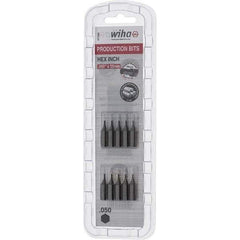 Wiha - 0.05" Hex Screwdriver Bit - 1/4" Drive, 1" OAL - Apex Tool & Supply