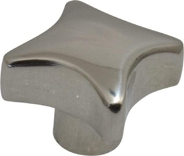 KIPP - 1-1/4" Head Diam, 4 Point Lobed Knob - 1/4-20 Hole, Stainless Steel - Apex Tool & Supply