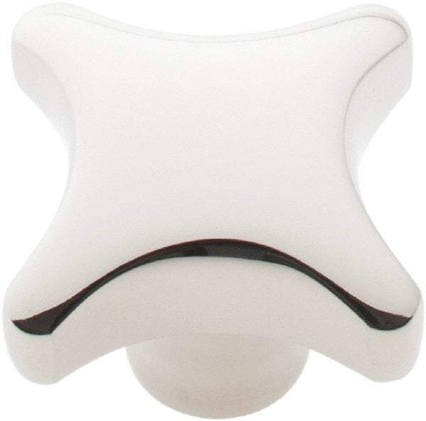 KIPP - 1.57" Head Diam, 4 Point Lobed Knob - 5/16-18 Hole, Stainless Steel - Apex Tool & Supply