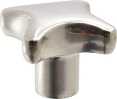 KIPP - 1.96" Head Diam, 4 Point Lobed Knob - 3/8-16 Hole, Stainless Steel - Apex Tool & Supply
