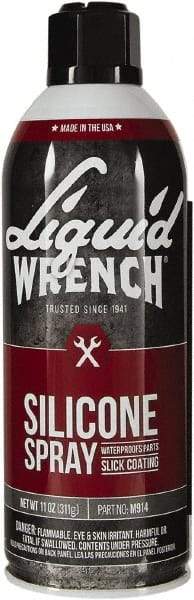 Liquid Wrench - 15 oz Aerosol Silicone Lubricant - Clear Yellow - Apex Tool & Supply