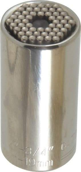 Gator Grip - 3/8" Drive, 1/4" Socket, Self Adusting Socket - 6 Points, 2" OAL - Apex Tool & Supply
