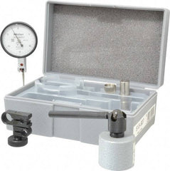 Mitutoyo - 0.0005" Graduation, 0.03" Max Meas, 0-15-0 Dial Reading, Dial Indicator & Base Kit - 25mm Base Height x 30mm Base Diam, 1.54" Dial Diam - Apex Tool & Supply