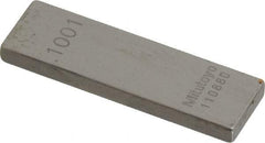 Mitutoyo - 0.1001" Rectangular Steel Gage Block - Accuracy Grade AS-1, Includes Certificate of Inspection - Apex Tool & Supply