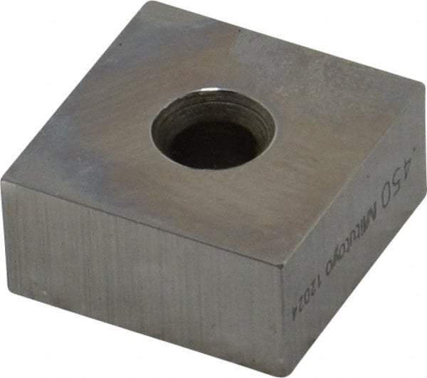 Mitutoyo - 0.45" Square Steel Gage Block - Accuracy Grade 0, Includes Certificate of Inspection - Apex Tool & Supply