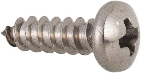 Value Collection - #4 Pan Head Phillips Sheet Metal Screw - Stainless Steel, 3/8" Length Under Head, Grade 316 - Apex Tool & Supply