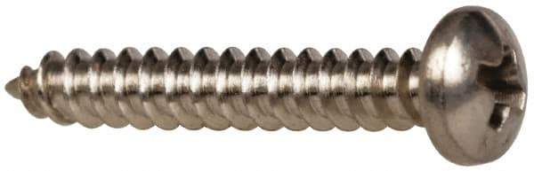 Value Collection - #4 Pan Head Phillips Sheet Metal Screw - Stainless Steel, 3/4" Length Under Head, Grade 316 - Apex Tool & Supply