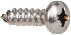 Value Collection - #6 Pan Head Phillips Sheet Metal Screw - Stainless Steel, 1/2" Length Under Head, Grade 316 - Apex Tool & Supply