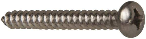Value Collection - #6 Pan Head Phillips Sheet Metal Screw - Stainless Steel, 1-1/4" Length Under Head, Grade 316 - Apex Tool & Supply