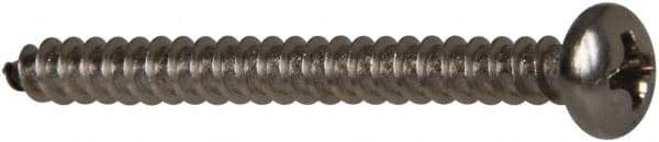 Value Collection - #6 Pan Head Phillips Sheet Metal Screw - Stainless Steel, 1-1/2" Length Under Head, Grade 316 - Apex Tool & Supply