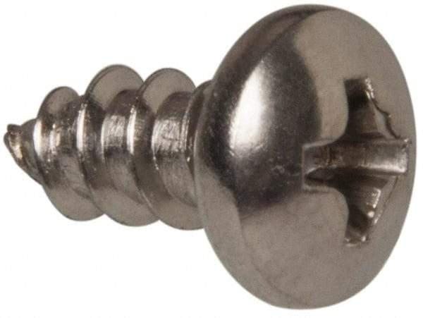 Value Collection - #8 Pan Head Phillips Sheet Metal Screw - Stainless Steel, 3/8" Length Under Head, Grade 316 - Apex Tool & Supply