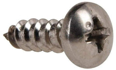 Value Collection - #8 Pan Head Phillips Sheet Metal Screw - Stainless Steel, 1/2" Length Under Head, Grade 316 - Apex Tool & Supply