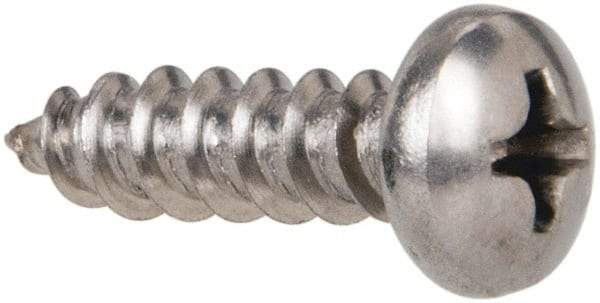 Value Collection - #8 Pan Head Phillips Sheet Metal Screw - Stainless Steel, 5/8" Length Under Head, Grade 316 - Apex Tool & Supply
