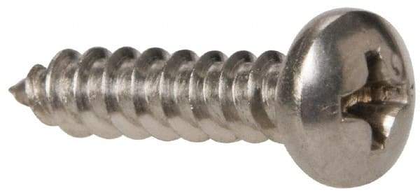 Value Collection - #8 Pan Head Phillips Sheet Metal Screw - Stainless Steel, 3/4" Length Under Head, Grade 316 - Apex Tool & Supply