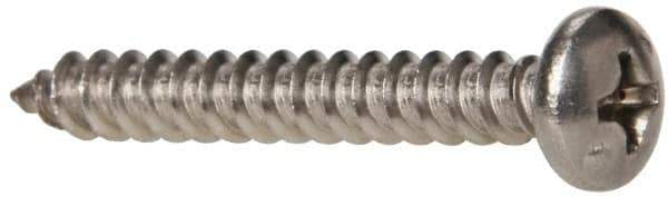 Value Collection - #8 Pan Head Phillips Sheet Metal Screw - Stainless Steel, 1-1/4" Length Under Head, Grade 316 - Apex Tool & Supply