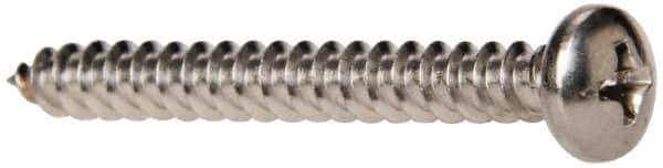 Value Collection - #8 Pan Head Phillips Sheet Metal Screw - Stainless Steel, 1-1/2" Length Under Head, Grade 316 - Apex Tool & Supply