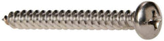 Value Collection - #8 Pan Head Phillips Sheet Metal Screw - Stainless Steel, 1-1/2" Length Under Head, Grade 316 - Apex Tool & Supply