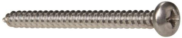 Value Collection - #8 Pan Head Phillips Sheet Metal Screw - Stainless Steel, 2" Length Under Head, Grade 316 - Apex Tool & Supply