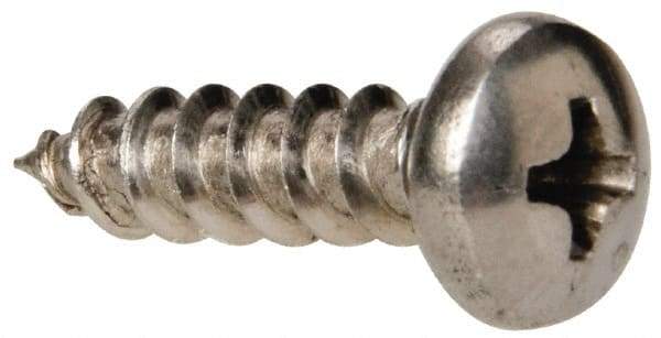 Value Collection - #10 Pan Head Phillips Sheet Metal Screw - Stainless Steel, 3/4" Length Under Head, Grade 316 - Apex Tool & Supply