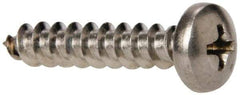 Value Collection - #10 Pan Head Phillips Sheet Metal Screw - Stainless Steel, 1" Length Under Head, Grade 316 - Apex Tool & Supply
