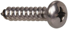 Value Collection - #10 Pan Head Phillips Sheet Metal Screw - Stainless Steel, 1-1/4" Length Under Head, Grade 316 - Apex Tool & Supply