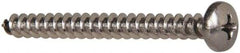 Value Collection - #10 Pan Head Phillips Sheet Metal Screw - Stainless Steel, 2" Length Under Head, Grade 316 - Apex Tool & Supply