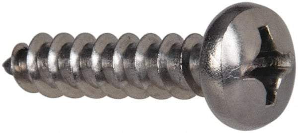 Value Collection - #12 Pan Head Phillips Sheet Metal Screw - Stainless Steel, 1" Length Under Head, Grade 316 - Apex Tool & Supply