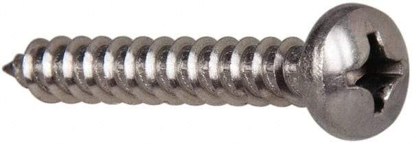 Value Collection - #12 Pan Head Phillips Sheet Metal Screw - Stainless Steel, 1-1/2" Length Under Head, Grade 316 - Apex Tool & Supply