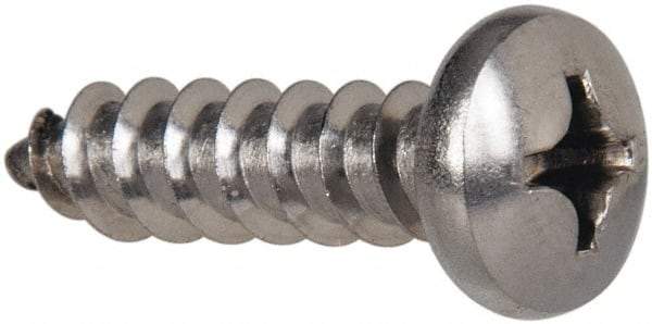 Value Collection - #14 Pan Head Phillips Sheet Metal Screw - Stainless Steel, 1" Length Under Head, Grade 316 - Apex Tool & Supply