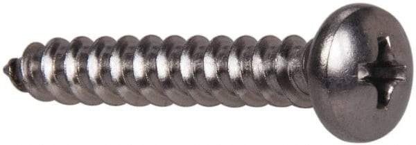 Value Collection - #14 Pan Head Phillips Sheet Metal Screw - Stainless Steel, 1-1/4" Length Under Head, Grade 316 - Apex Tool & Supply