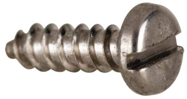 Value Collection - #14 Pan Head Slotted Sheet Metal Screw - Stainless Steel, 3/4" Length Under Head, Grade 316 - Apex Tool & Supply
