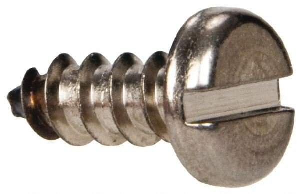 Value Collection - #6 Pan Head Slotted Sheet Metal Screw - Stainless Steel, 3/8" Length Under Head, Grade 316 - Apex Tool & Supply