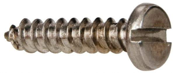Value Collection - #6 Pan Head Slotted Sheet Metal Screw - Stainless Steel, 5/8" Length Under Head, Grade 316 - Apex Tool & Supply