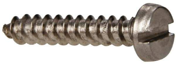 Value Collection - #6 Pan Head Slotted Sheet Metal Screw - Stainless Steel, 3/4" Length Under Head, Grade 316 - Apex Tool & Supply