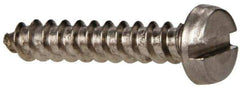 Value Collection - #6 Pan Head Slotted Sheet Metal Screw - Stainless Steel, 3/4" Length Under Head, Grade 316 - Apex Tool & Supply