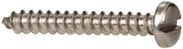 Value Collection - #6 Pan Head Slotted Sheet Metal Screw - Stainless Steel, 1" Length Under Head, Grade 316 - Apex Tool & Supply