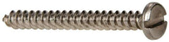 Value Collection - #6 Pan Head Slotted Sheet Metal Screw - Stainless Steel, 1-1/4" Length Under Head, Grade 316 - Apex Tool & Supply