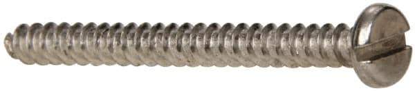 Value Collection - #6 Pan Head Slotted Sheet Metal Screw - Stainless Steel, 1-1/2" Length Under Head, Grade 316 - Apex Tool & Supply