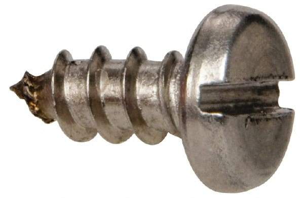 Value Collection - #8 Pan Head Slotted Sheet Metal Screw - Stainless Steel, 3/8" Length Under Head, Grade 316 - Apex Tool & Supply