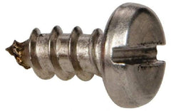 Value Collection - #8 Pan Head Slotted Sheet Metal Screw - Stainless Steel, 3/8" Length Under Head, Grade 316 - Apex Tool & Supply