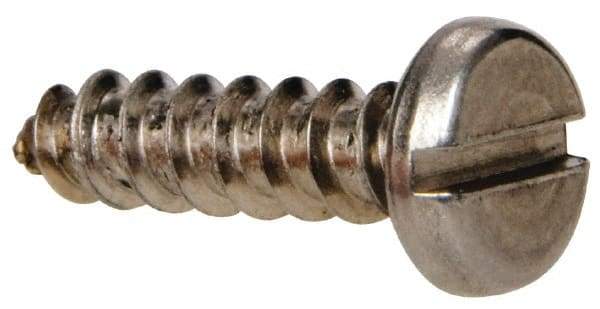 Value Collection - #8 Pan Head Slotted Sheet Metal Screw - Stainless Steel, 5/8" Length Under Head, Grade 316 - Apex Tool & Supply